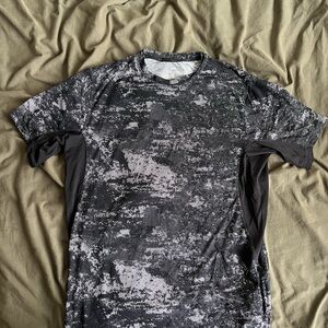 Digital Camo Active Tee - Black and Gray